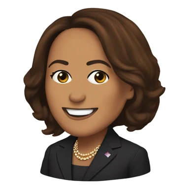 Kamala harris wearing a trump flag sticker