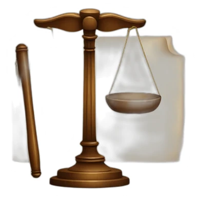 papers and judges gavel sticker