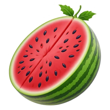 an emoji of an open watermelon but with purple instead of green sticker
