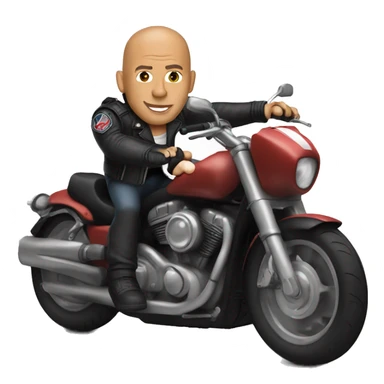 Vin Diesel riding motorcycle sticker