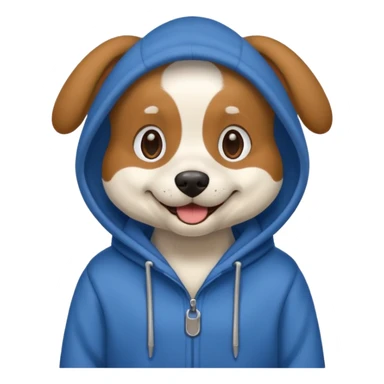 dog wearing a hoode sticker