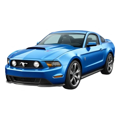 Mustang 2010 blue sticker