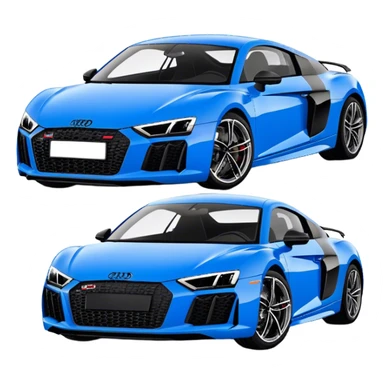 Audi R8 - Audi (Model Year: 2022)(Iconic Blue and Black) sticker