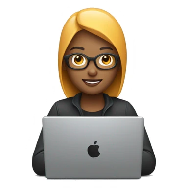 a designer working on their laptop with figma logo sticker