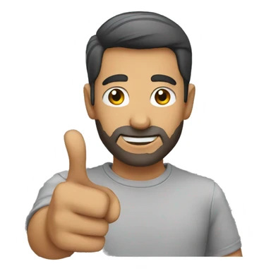 Man pointing at you GRAY SHIRT sticker