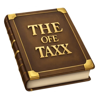 a huge book closed with thousands of pages called "the tax code" sticker