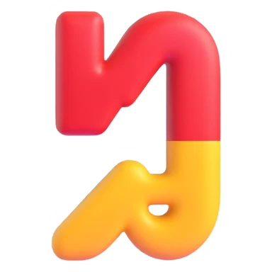 large, bold, 3D number 3 emoji style, big and three-dimensional, no background sticker