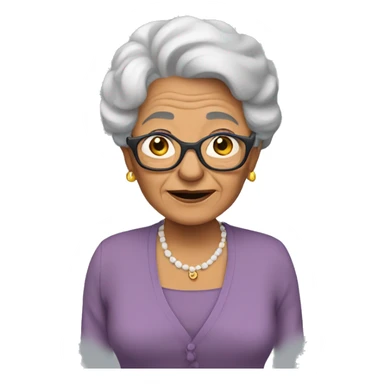 Abuela fumando sticker