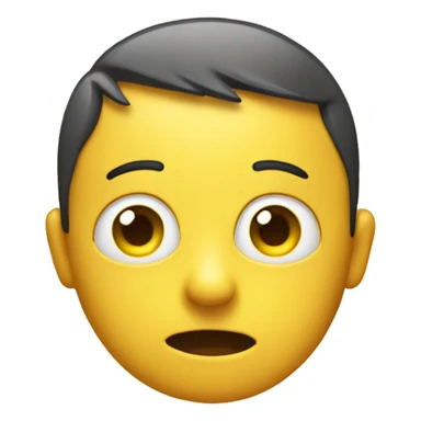 yellow iphone emoji with one eye twitching sticker
