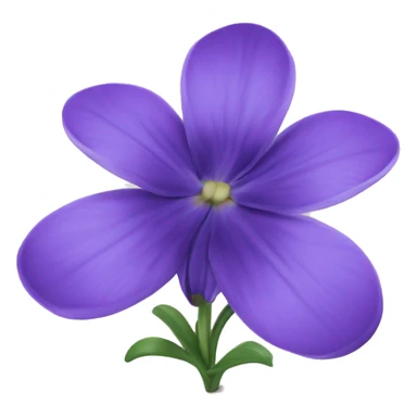 Fleur violette vue du dessus avec des traits bleu indigo sticker