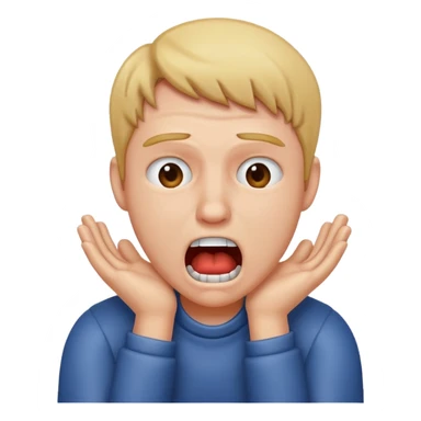 A person jokingly choking themselves to show they are frustrated  sticker