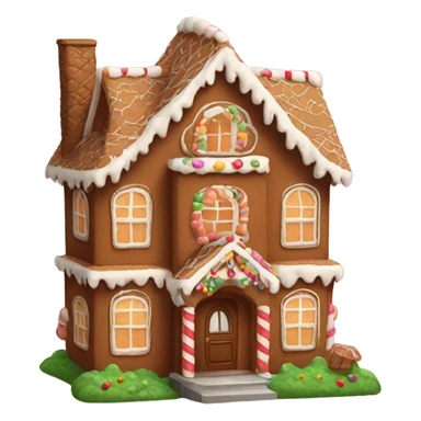 Cute gingerbread house mansion sticker