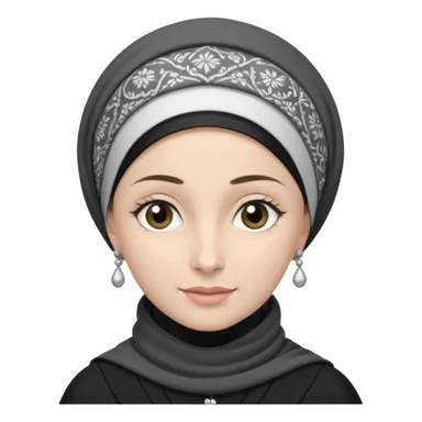 orthodox jewish woman greyscale with tichel kercheif circa. 1890 sticker