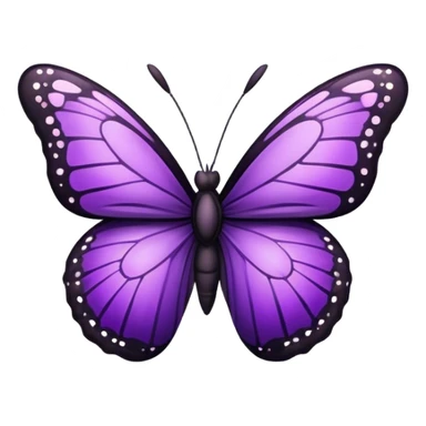Black and purple butterfly  sticker