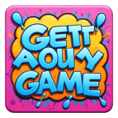 Graffiti that says "Get out of my game!!" sticker