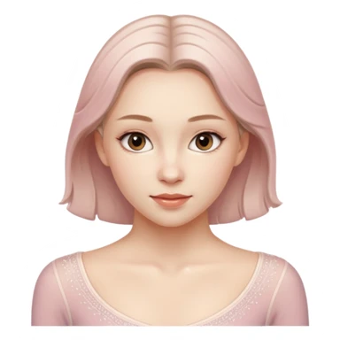 Cinematic Realistic Anna Shcherbakova figure skating Portrait, depicted with lifelike skin texture, subtle rosy undertones, and soft natural lighting that enhances the gentle contours of her face. sticker