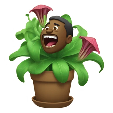 Man being eaten by plant sticker