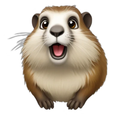 Marmotte sur une montagne sticker