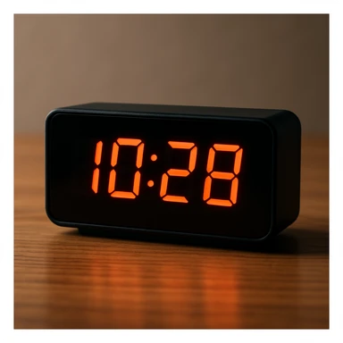 a digital alarm clock displaying numbers sticker