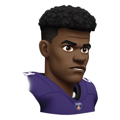 Lamar Jackson looking depressed after losing game sticker