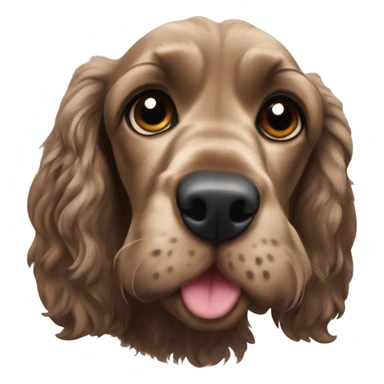 Roan sable cocker spaniel sticker