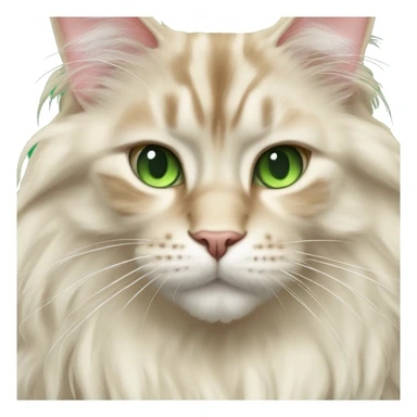 Cream maine coon with green eyes sticker