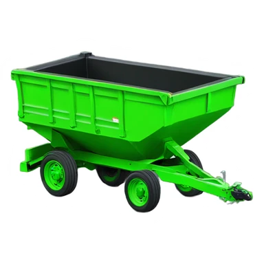 Medium duty dump trailer neon green sticker