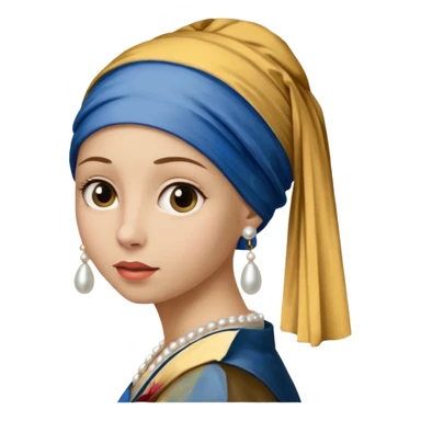 Girl with a Pearl Earring painting sticker