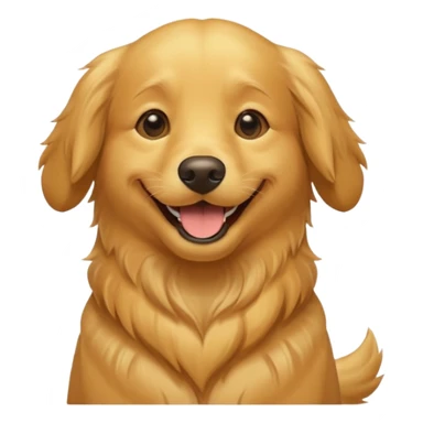 I want an emoji of a goldenretriever who is very happy sticker