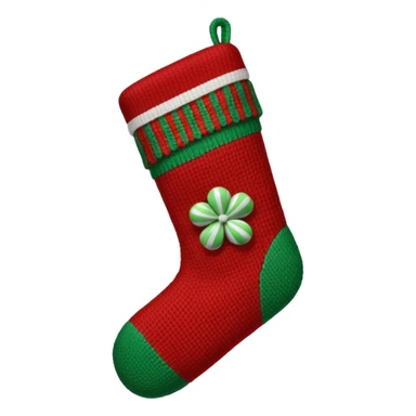 A cozy old-timey Christmas stocking full of vintage toys and candy sticker
