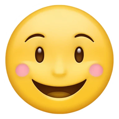 Create a hand drawn Smile reaction emoji for a new social media app sticker