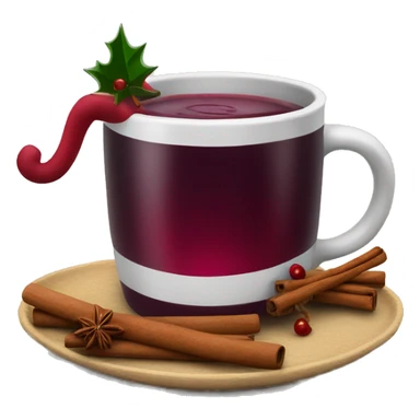 Mulled wine christmas cup sticker