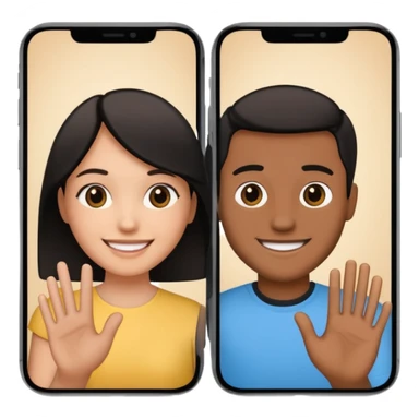 couple photo inside phone screen  sticker