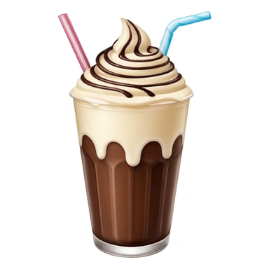 milkshake with msache sticker