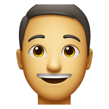 An emoji that is smiling with a cosed eye but only the half of he face is visible sticker