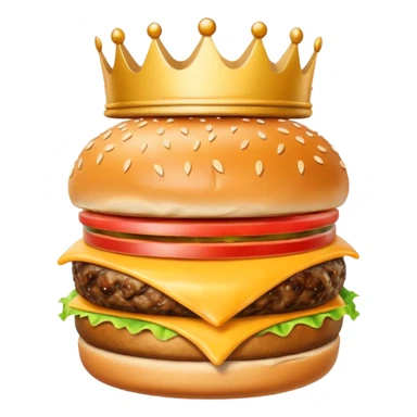 burger with crown sticker