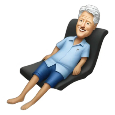 bill clinton on the beach sticker