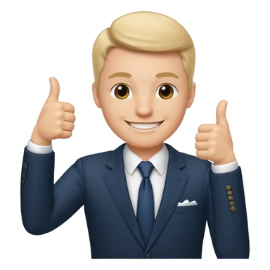 Boss with thumbs up sticker