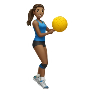 Woman spiking a volleyball sticker