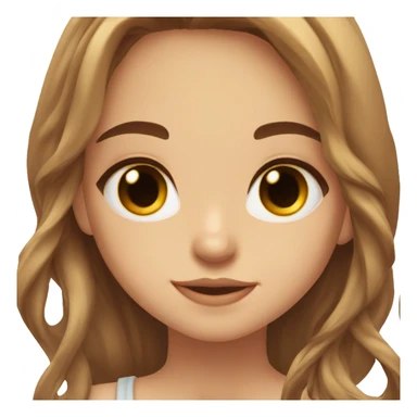 Girl cute eyes color honey wavy hair and girl cute Brown eyes straight hair sticker