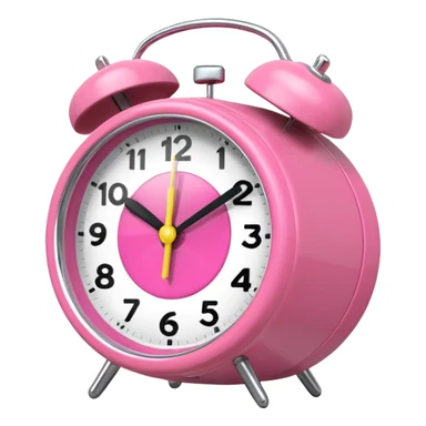 pink alarm clock sticker