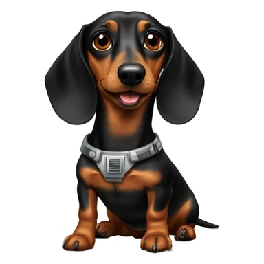 Dachshund and star wars  sticker