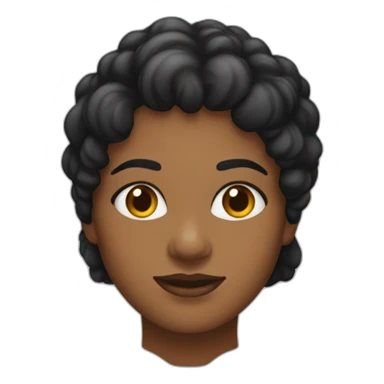 Mujer pelo negro, ojos marroñes sticker