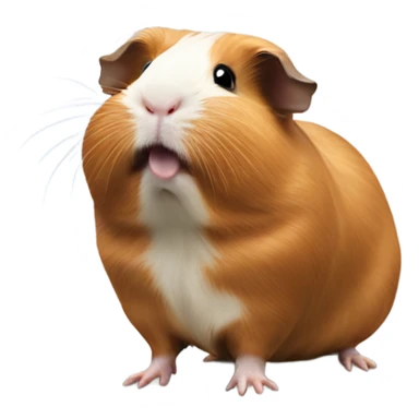 A guinea pig standing on two legs sticker