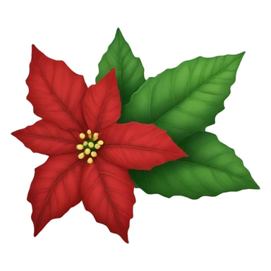 Red Poinsettia sticker