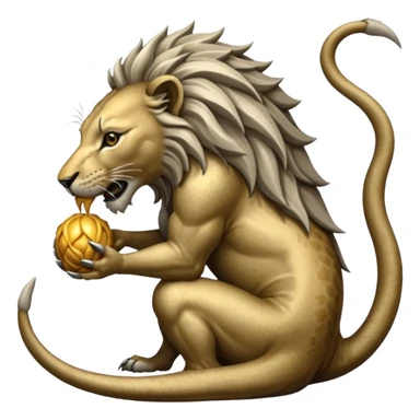 Elder Scrolls Online Lion eating its tail Ouroboro silver sticker