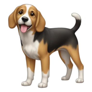 Chien sur un chat sticker