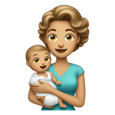 White Housewife with baby sticker