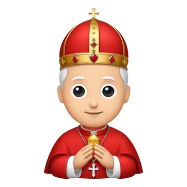 pope emblem red holy sticker