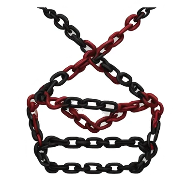 Red and black Gothic chain￼ sticker